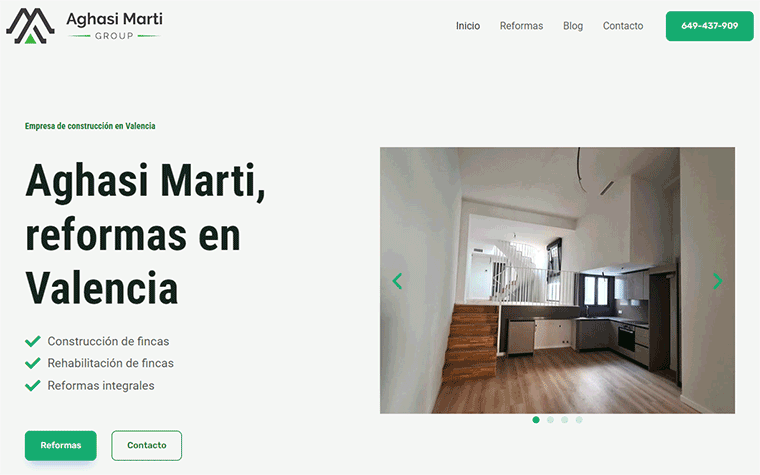 nuevo sitio web Aghasi Marti Group Valencia